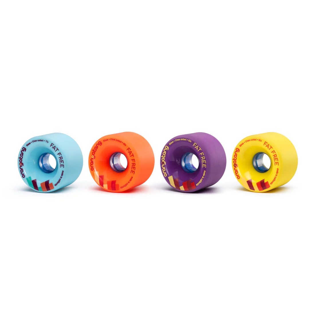 Orangatang  Fat Free 65mm - Longboard Wielen - 80A