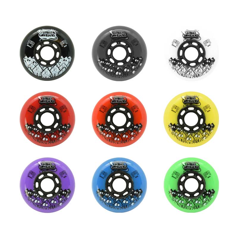 FR - 76mm Street Invaders 84a - Skate Wielen Wit