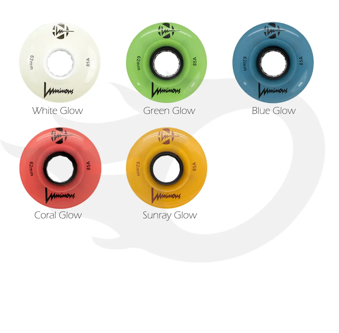 Luminous - LED Glow 62mm 85A - Rolschaats Wielen - Green Glow