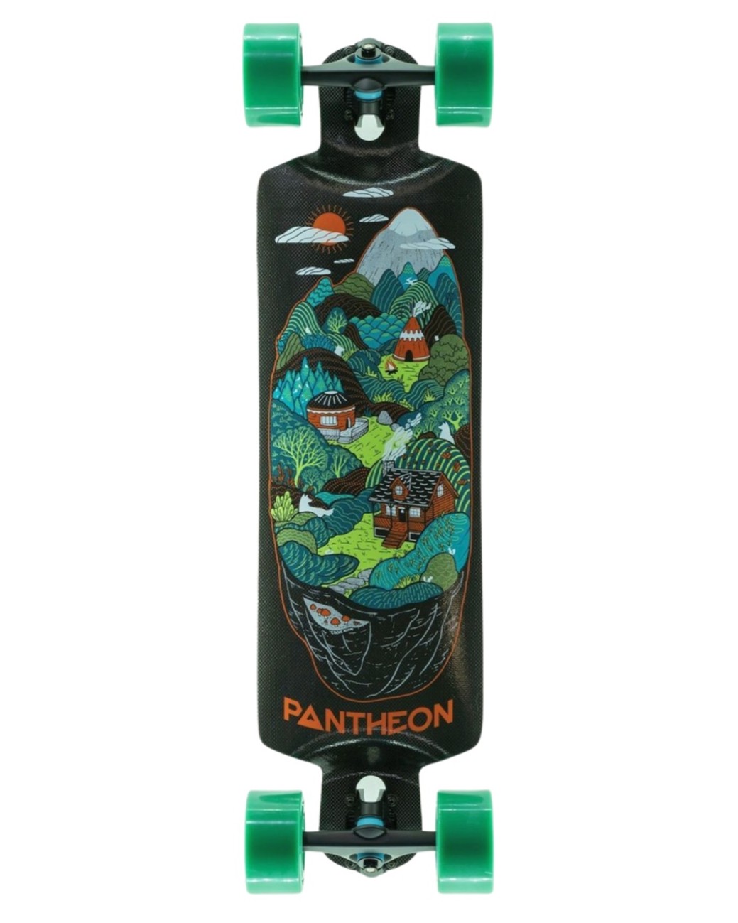 Pantheon – Trip Carbon Valkyrie 33.25″ – Longboard Complete